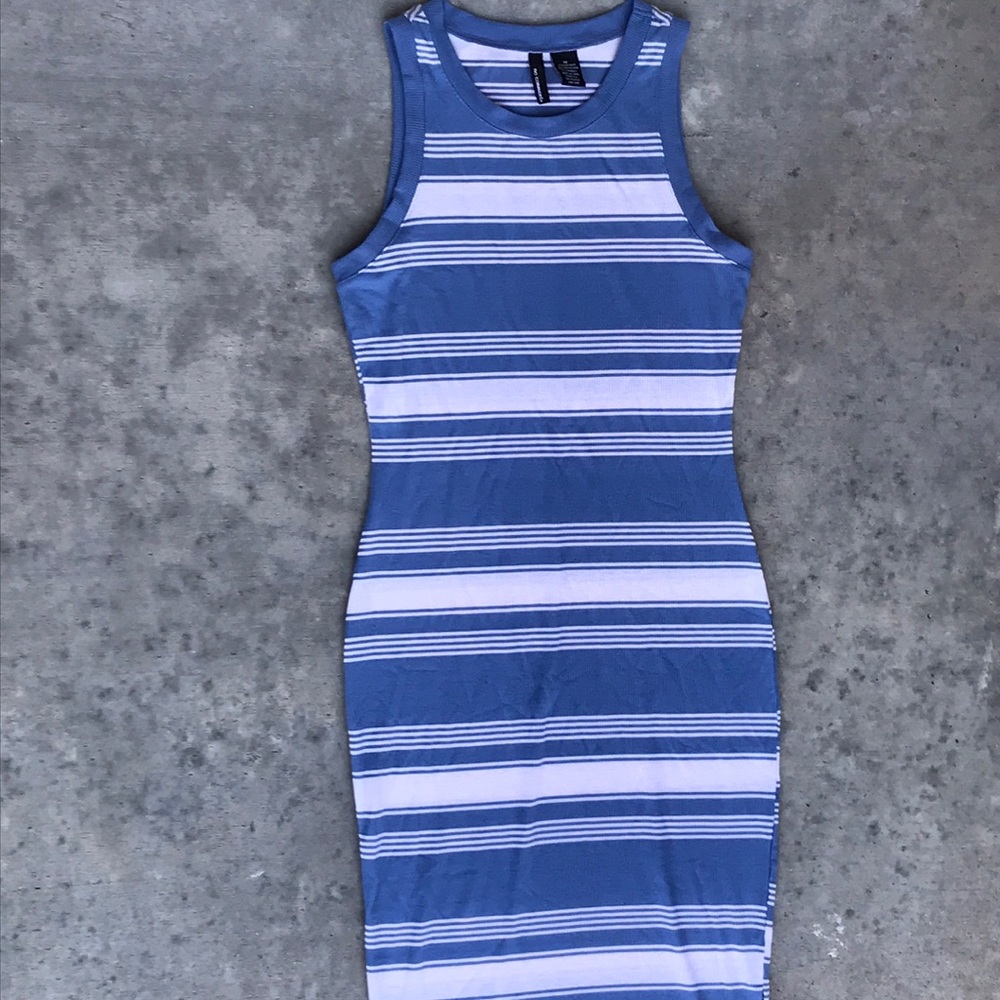 Blue and White Maxi Dress